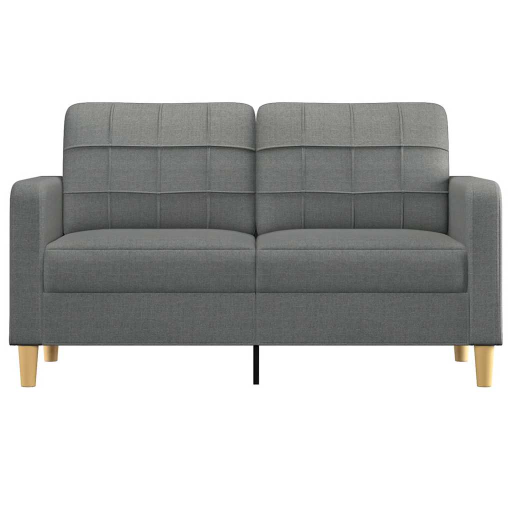 Divano a 2 Posti Grigio Scuro 140 cm in Tessuto | homemem39