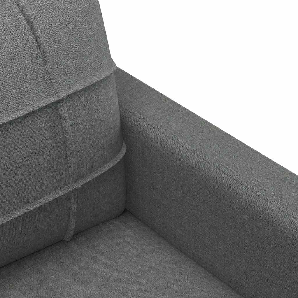Divano a 2 Posti Grigio Scuro 140 cm in Tessuto | homemem39