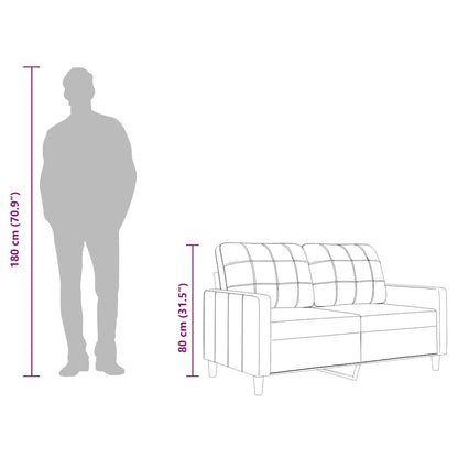 Divano a 2 Posti Giallo Chiaro 140 cm in Tessuto - homemem39