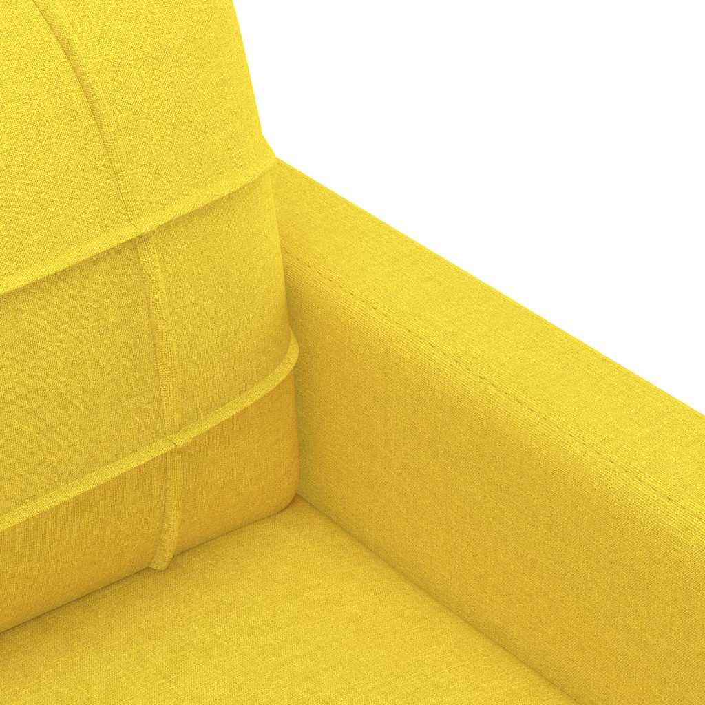 Divano a 3 Posti Giallo Chiaro 180 cm in Tessuto | homemem39