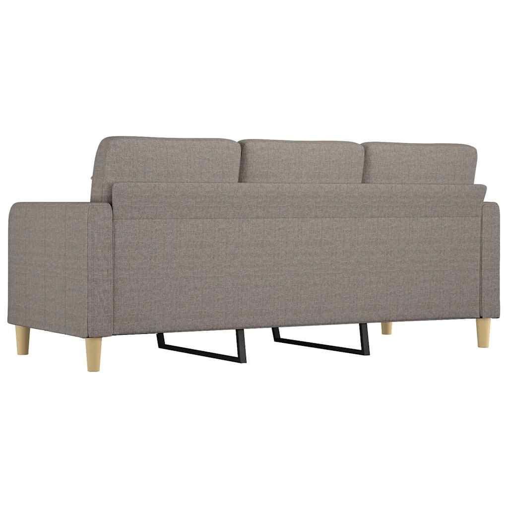 Divano a 3 Posti Tortora 180 cm in Tessuto | homemem39