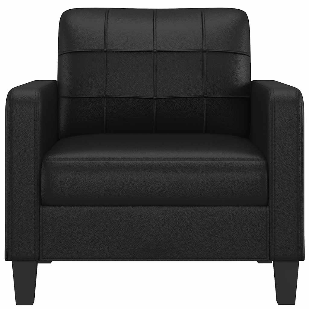 Poltrona Nera 60 cm in Similpelle | homemem39