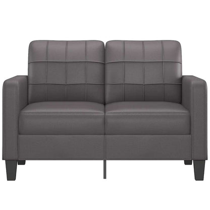 Divano a 2 Posti Grigio 120 cm in Similpelle | homemem39