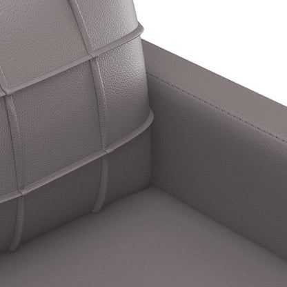 Divano a 2 Posti Grigio 120 cm in Similpelle