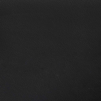 Divano a 2 Posti Nero 140 cm in Similpelle - homemem39