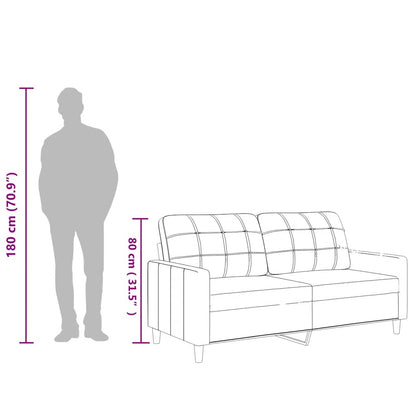 Divano a 2 Posti Nero 140 cm in Similpelle - homemem39