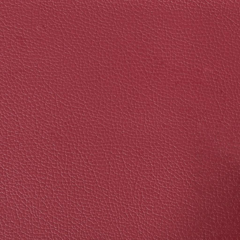 Divano a 2 Posti Rosso Vino 140 cm in Similpelle