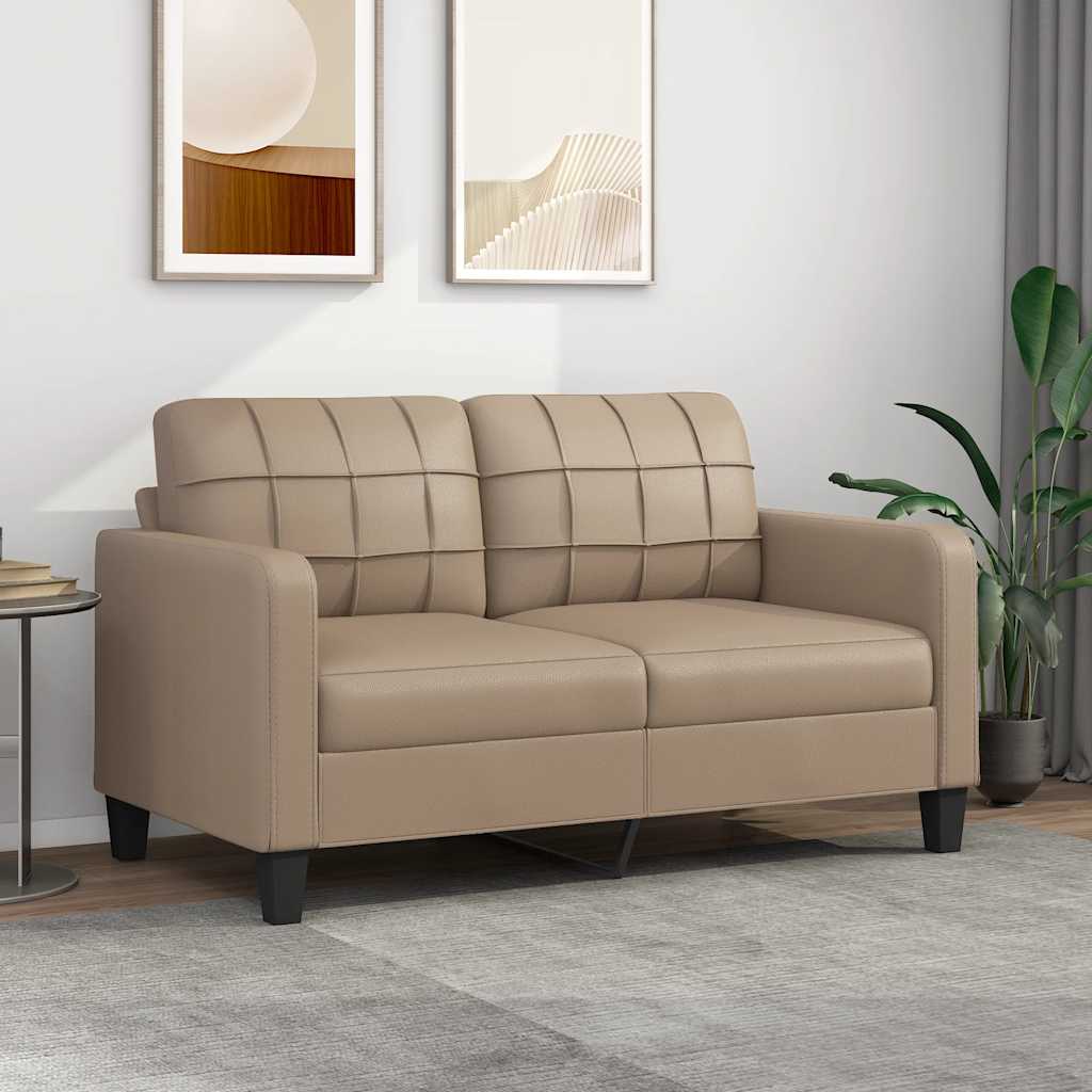 Divano a 2 Posti Cappuccino 140 cm in Similpelle | homemem39