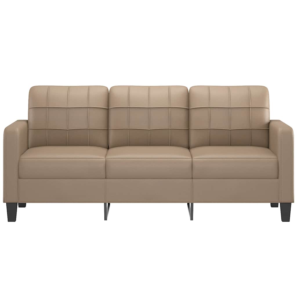 Divano a 3 Posti Cappuccino 180 cm in Similpelle