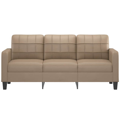 Divano a 3 Posti Cappuccino 180 cm in Similpelle