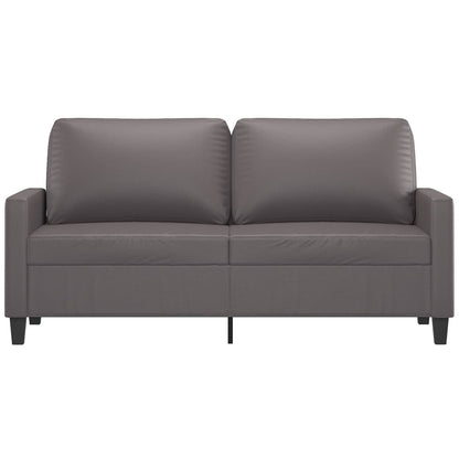 Divano a 2 Posti Grigio 140 cm in Similpelle