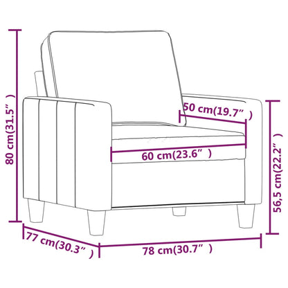 Poltrona Nera 60 cm in Tessuto