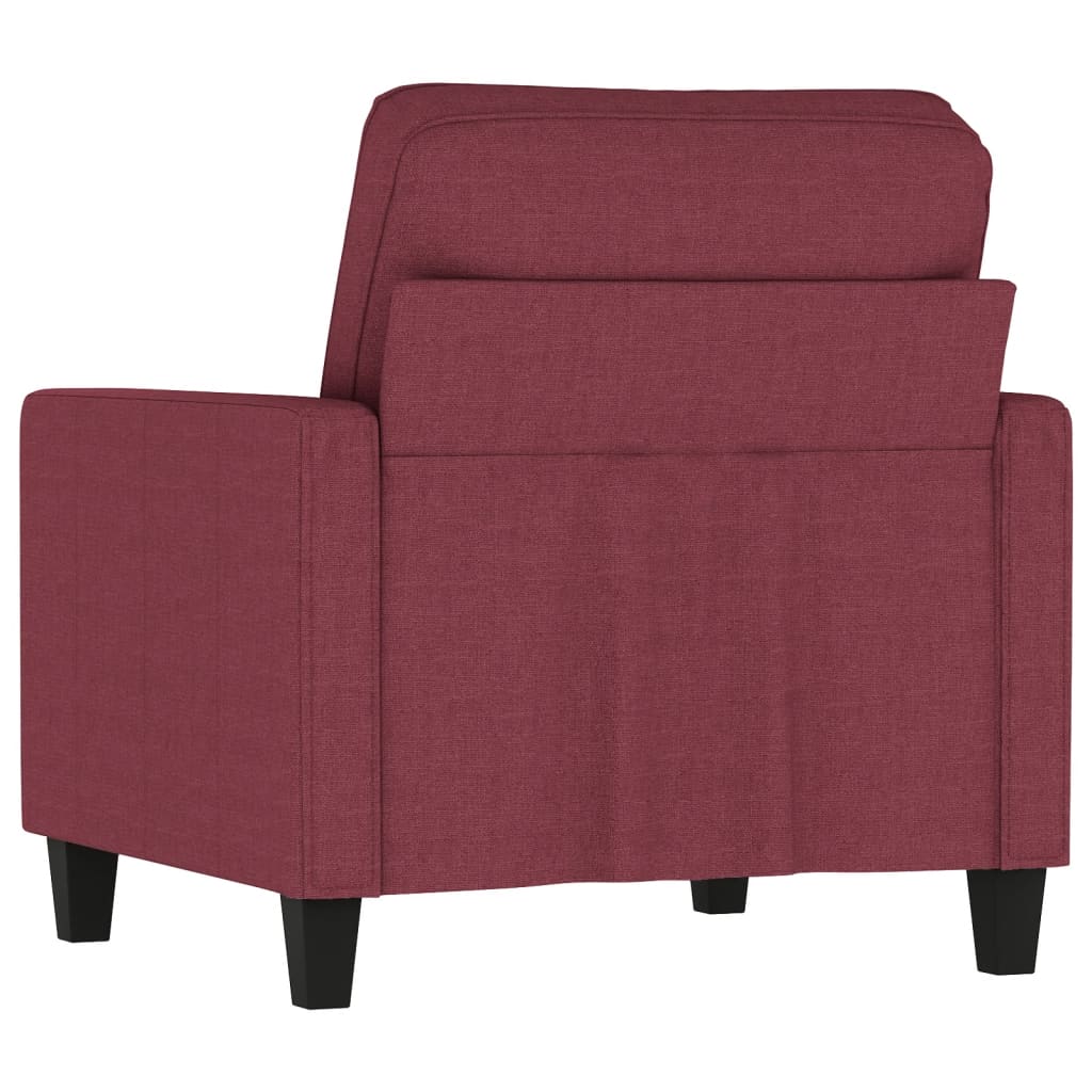 Poltrona Rosso Vino 60 cm in Tessuto - homemem39