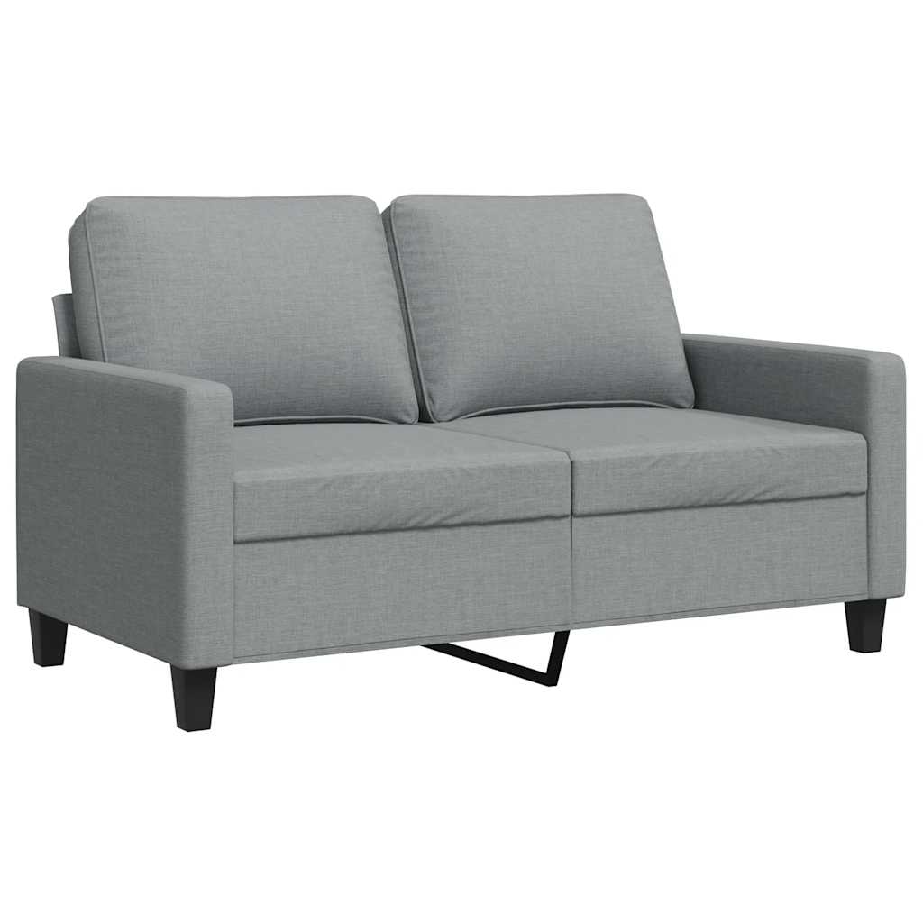 Divano a 2 Posti Grigio Chiaro 120 cm in Tessuto | homemem39