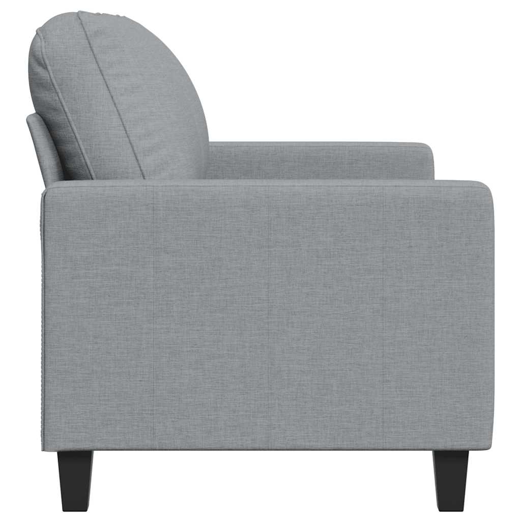 Divano a 2 Posti Grigio Chiaro 120 cm in Tessuto | homemem39