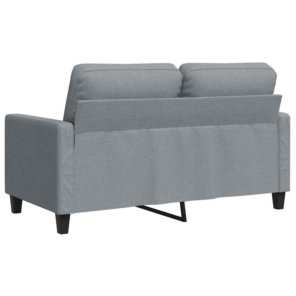 Divano a 2 Posti Grigio Chiaro 120 cm in Tessuto | homemem39