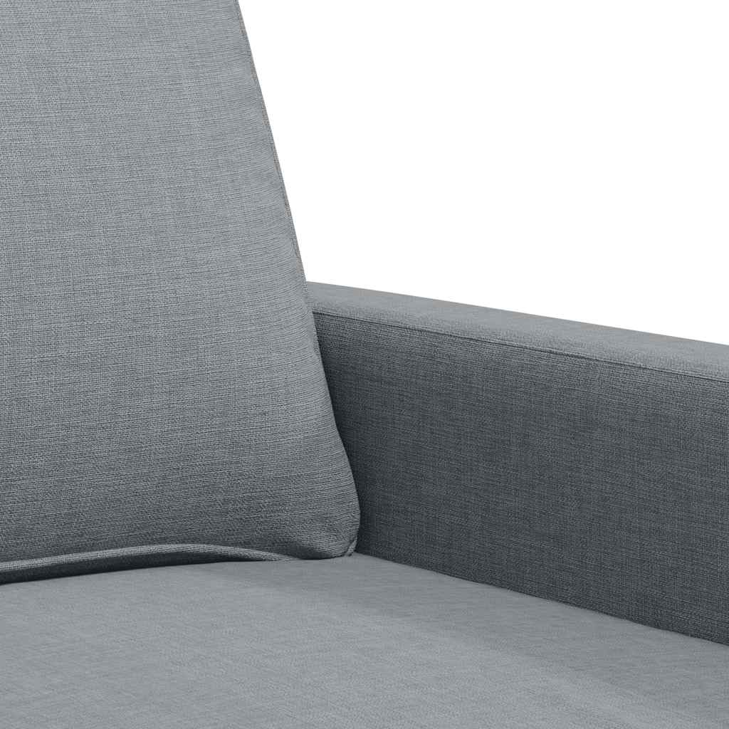 Divano a 2 Posti Grigio Chiaro 120 cm in Tessuto | homemem39