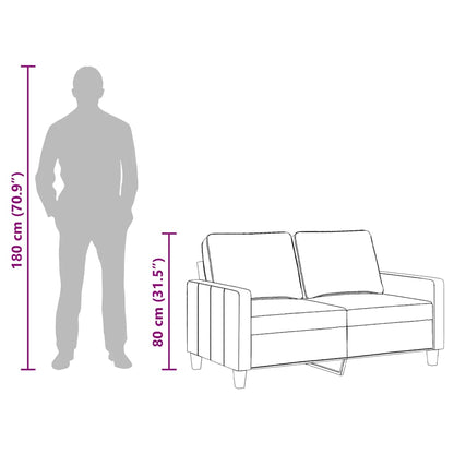 Divano a 2 Posti Grigio Scuro 120 cm in Tessuto | homemem39