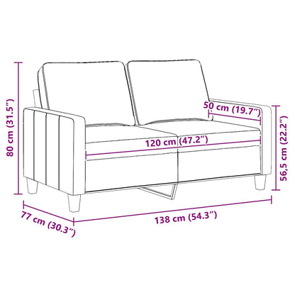 Cream 2 Seater Sofa 120 cm in Fabric
