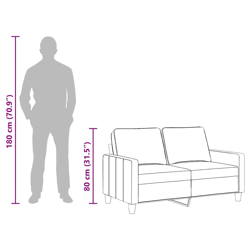 Cream 2 Seater Sofa 120 cm in Fabric