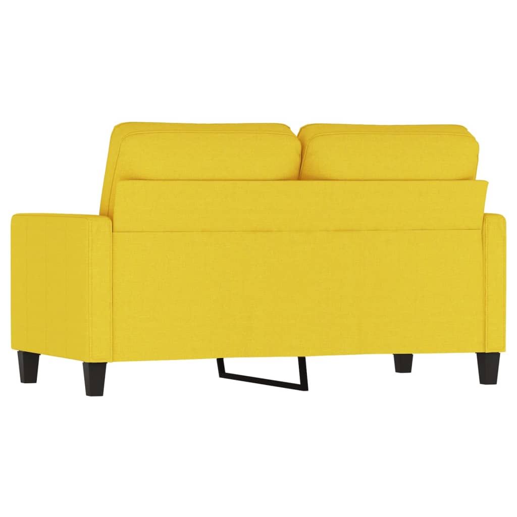 Hellgelbes 2-Sitzer-Sofa 120 cm aus Stoff