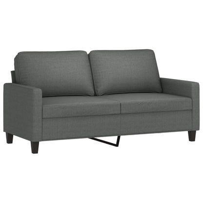 2 Seater Sofa Dark Gray 140 cm in Fabric