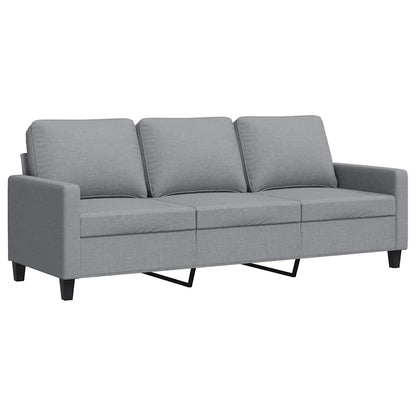 Divano a 3 Posti Grigio Chiaro 180 cm in Tessuto