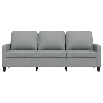 Divano a 3 Posti Grigio Chiaro 180 cm in Tessuto