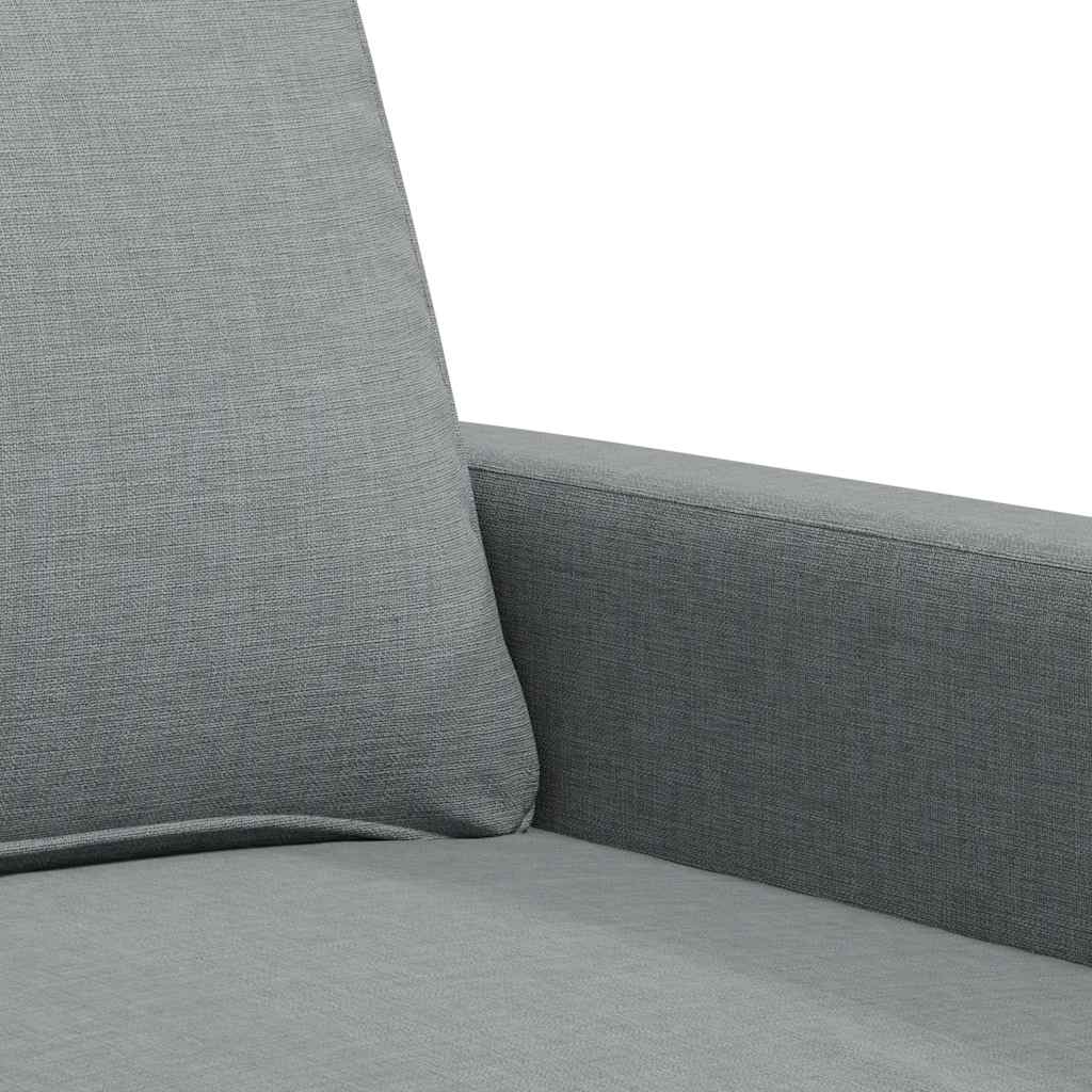 Divano a 3 Posti Grigio Chiaro 180 cm in Tessuto