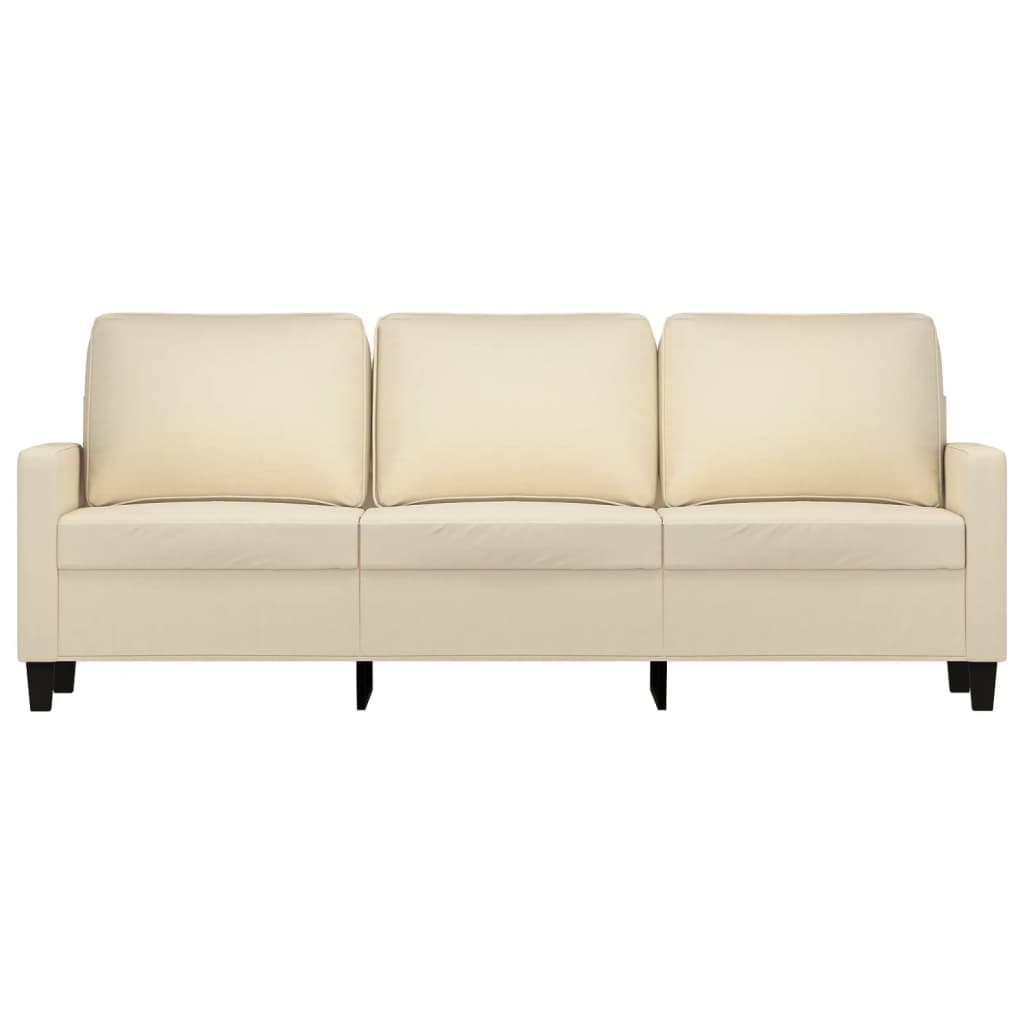 Cremefarbenes 3-Sitzer-Sofa 180 cm aus Stoff