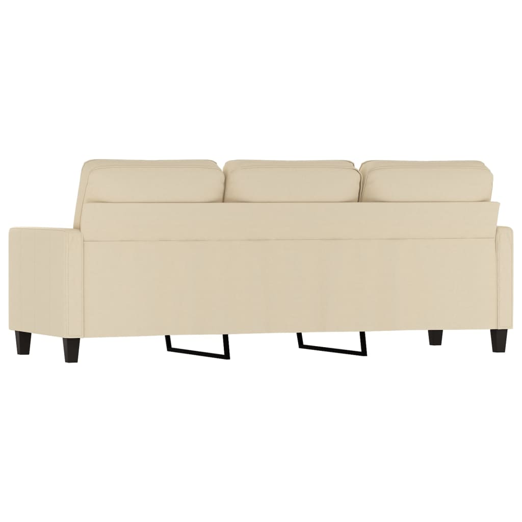 Cremefarbenes 3-Sitzer-Sofa 180 cm aus Stoff