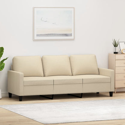 Cremefarbenes 3-Sitzer-Sofa 180 cm aus Stoff