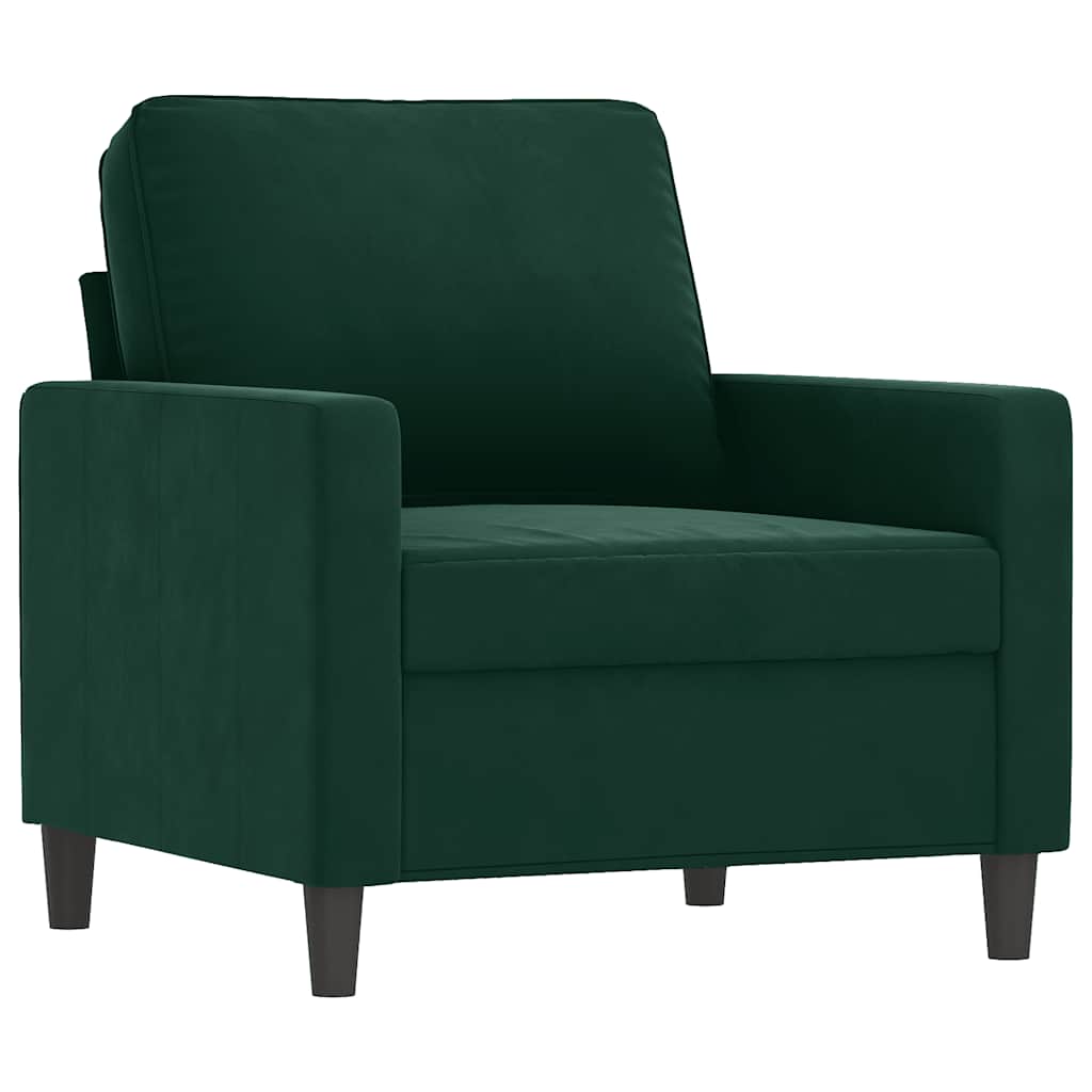 Poltrona Verde Scuro 60 cm Velluto | homemem39
