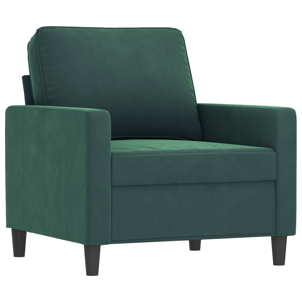 Poltrona Verde Scuro 60 cm Velluto - homemem39