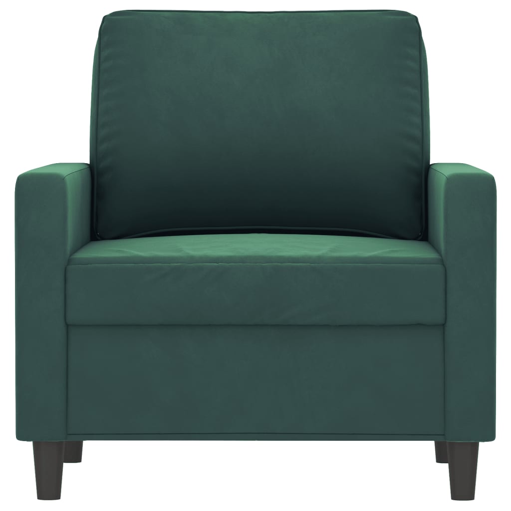 Poltrona Verde Scuro 60 cm Velluto - homemem39