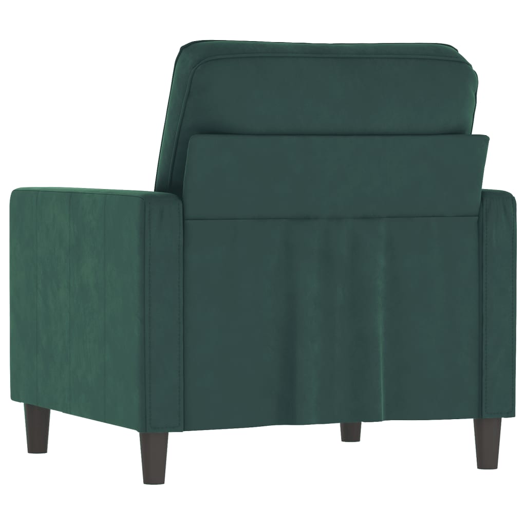 Poltrona Verde Scuro 60 cm Velluto - homemem39