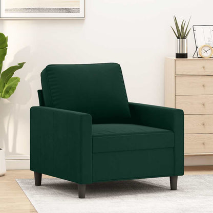 Poltrona Verde Scuro 60 cm Velluto | homemem39