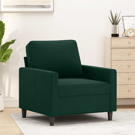 Poltrona Verde Scuro 60 cm Velluto | homemem39