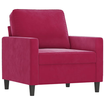 Poltrona Rosso Vino 60 cm Velluto