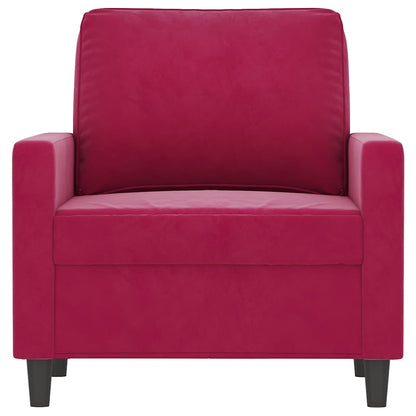 Poltrona Rosso Vino 60 cm Velluto