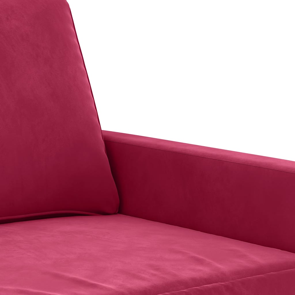 Poltrona Rosso Vino 60 cm Velluto