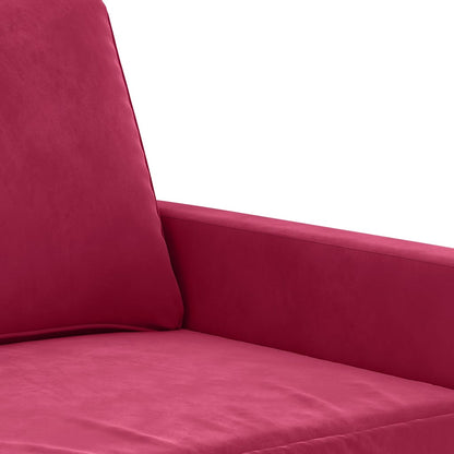 Poltrona Rosso Vino 60 cm Velluto