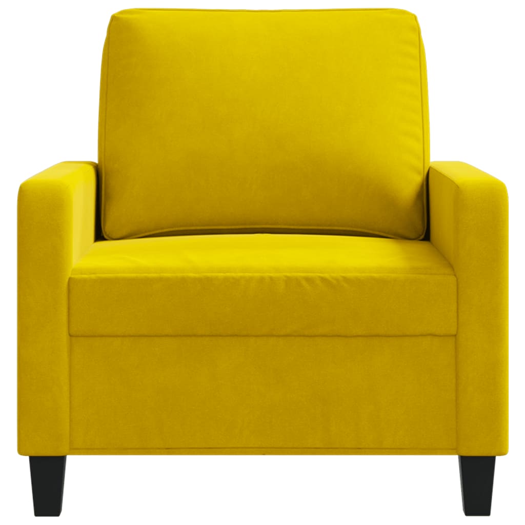 Poltrona Giallo 60 cm Velluto