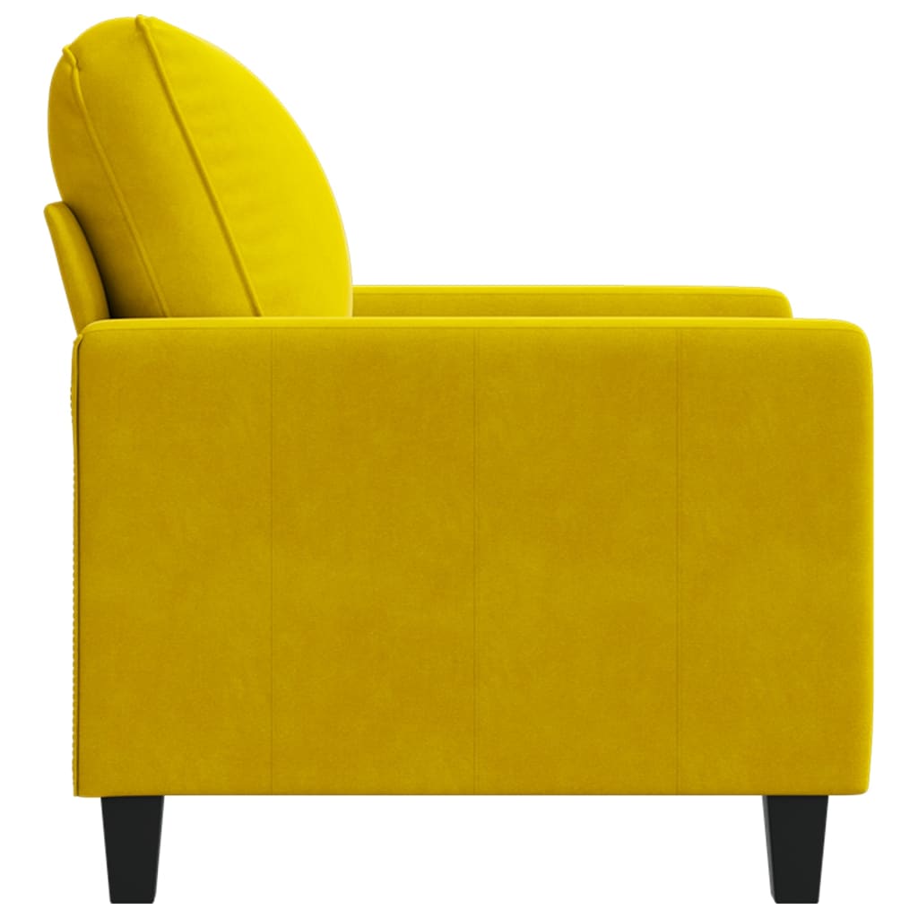 Poltrona Giallo 60 cm Velluto