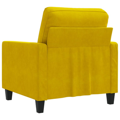 Poltrona Giallo 60 cm Velluto