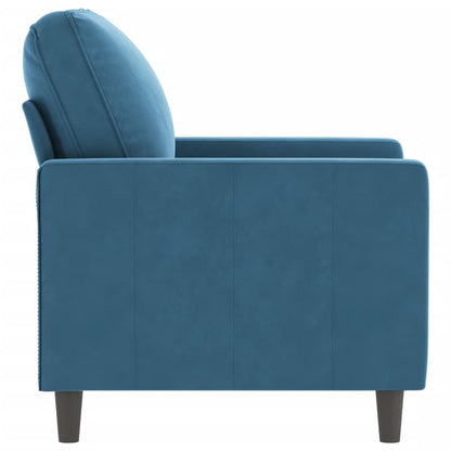 Poltrona Blu 60 cm Velluto