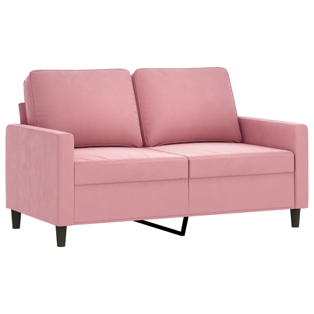 Divano a 2 Posti Rosa 120 cm in Velluto | homemem39