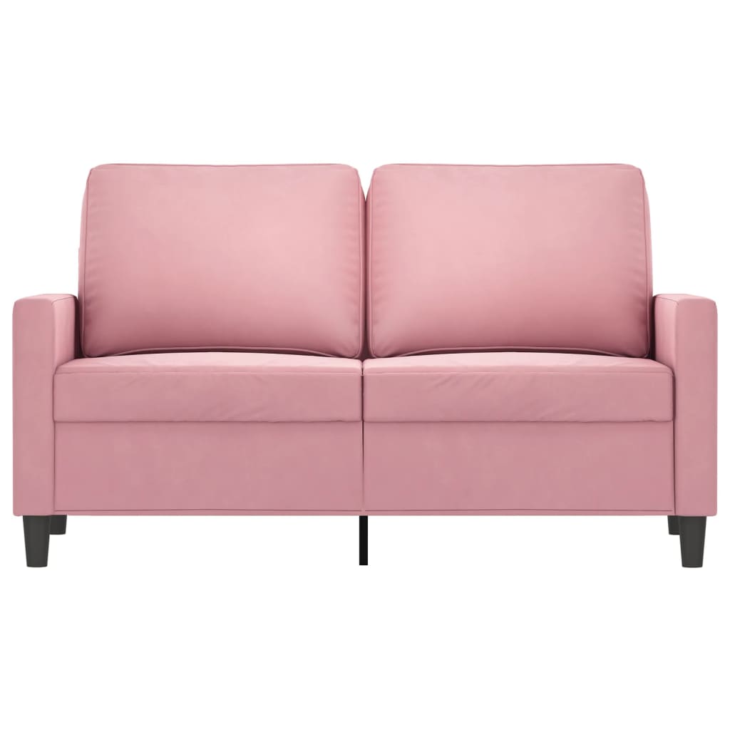 Divano a 2 Posti Rosa 120 cm in Velluto | homemem39