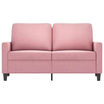 Divano a 2 Posti Rosa 120 cm in Velluto