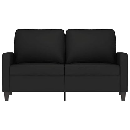 Divano a 2 Posti Nero 120 cm in Velluto